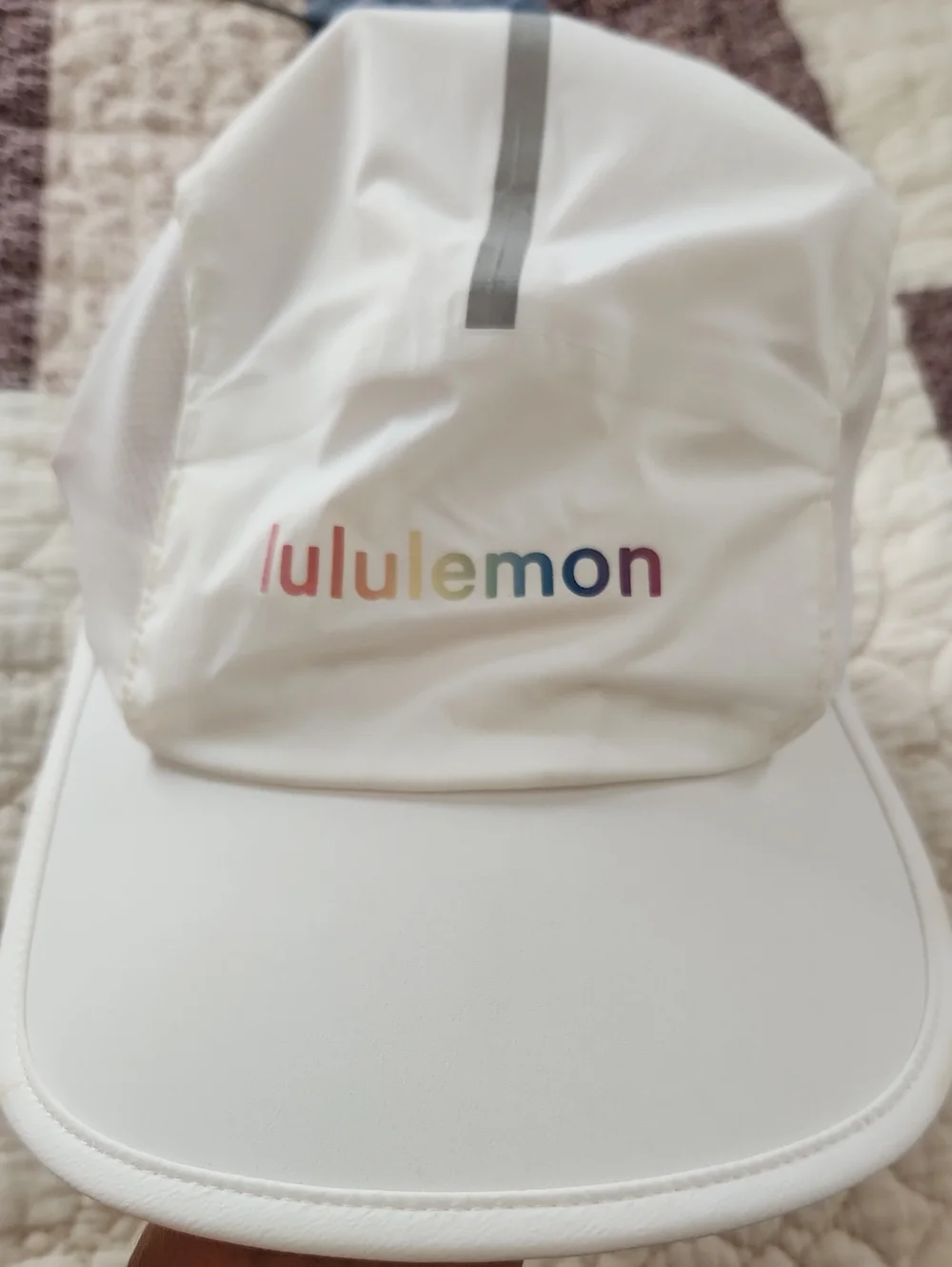 Lululemon White Rainbow Logo Cap Size L/XL